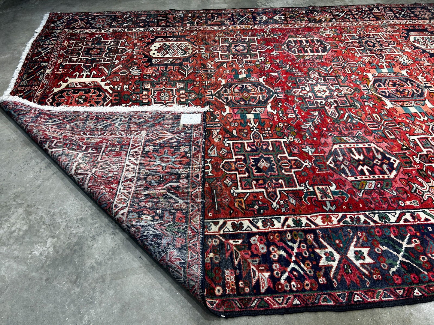 7'8" x 12' Hand-Knotted 100% Wool Pile Karaja  Area Rug - Carpet