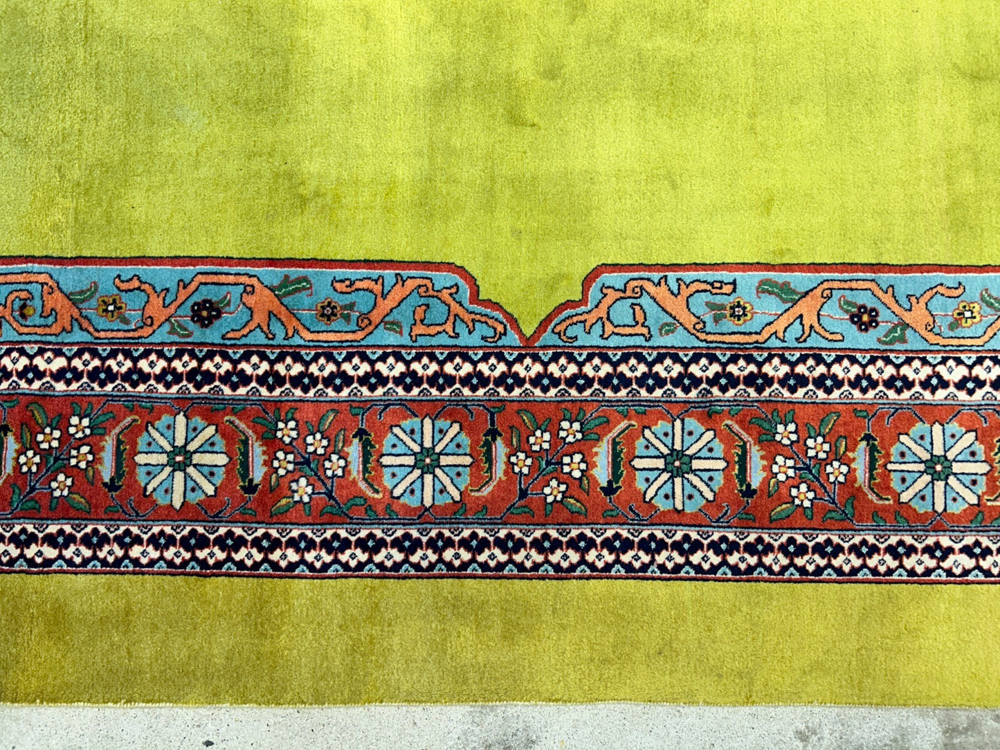 8'2"x11'3" One-of-a-Kind Hand-Knotted 100% Wool Pile Tabrize Carpet - Area Rug