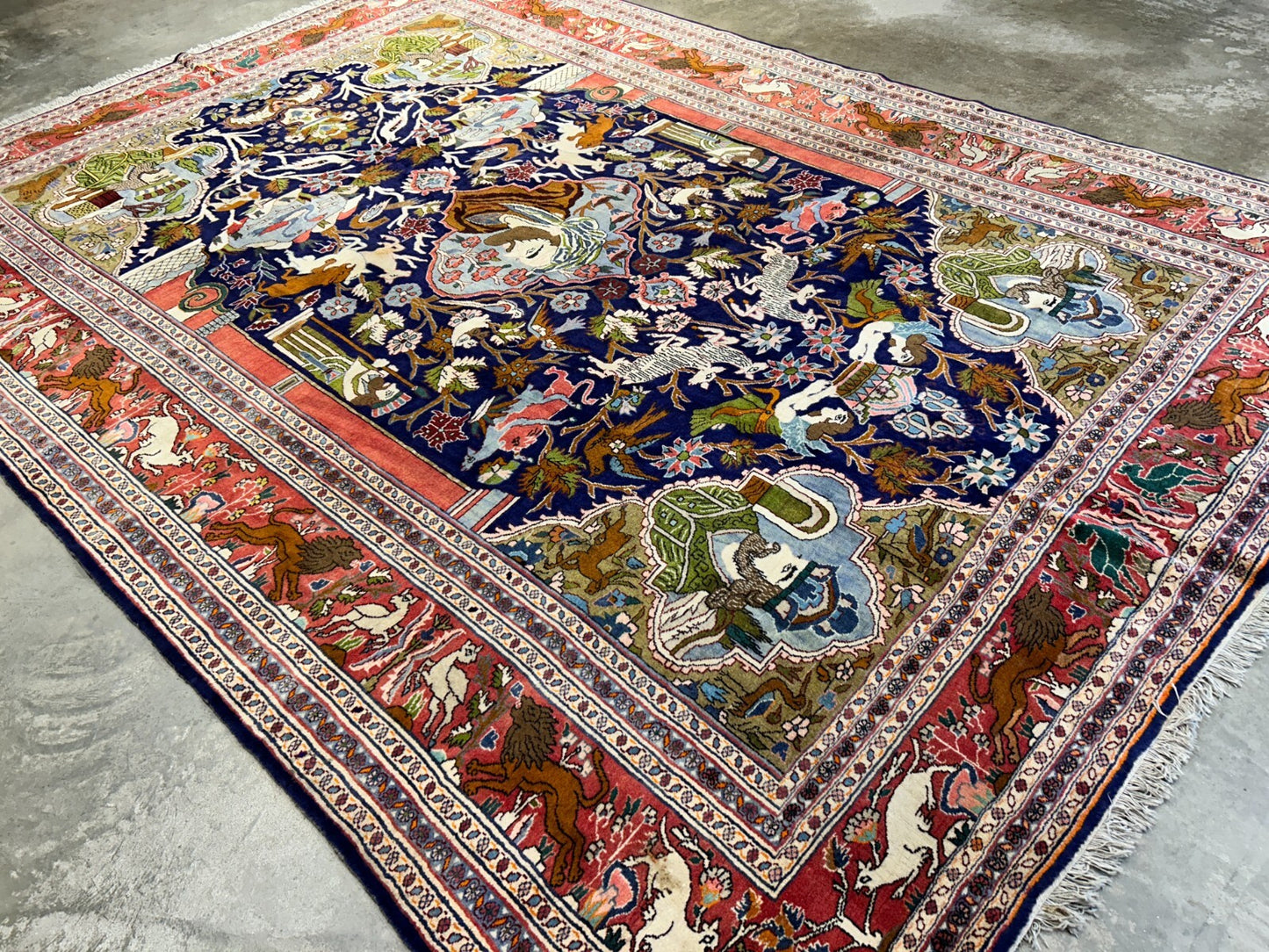 8'4"x11'10" Hand-Knotted 100% Wool Pile Pictorial Kolyayie Rug