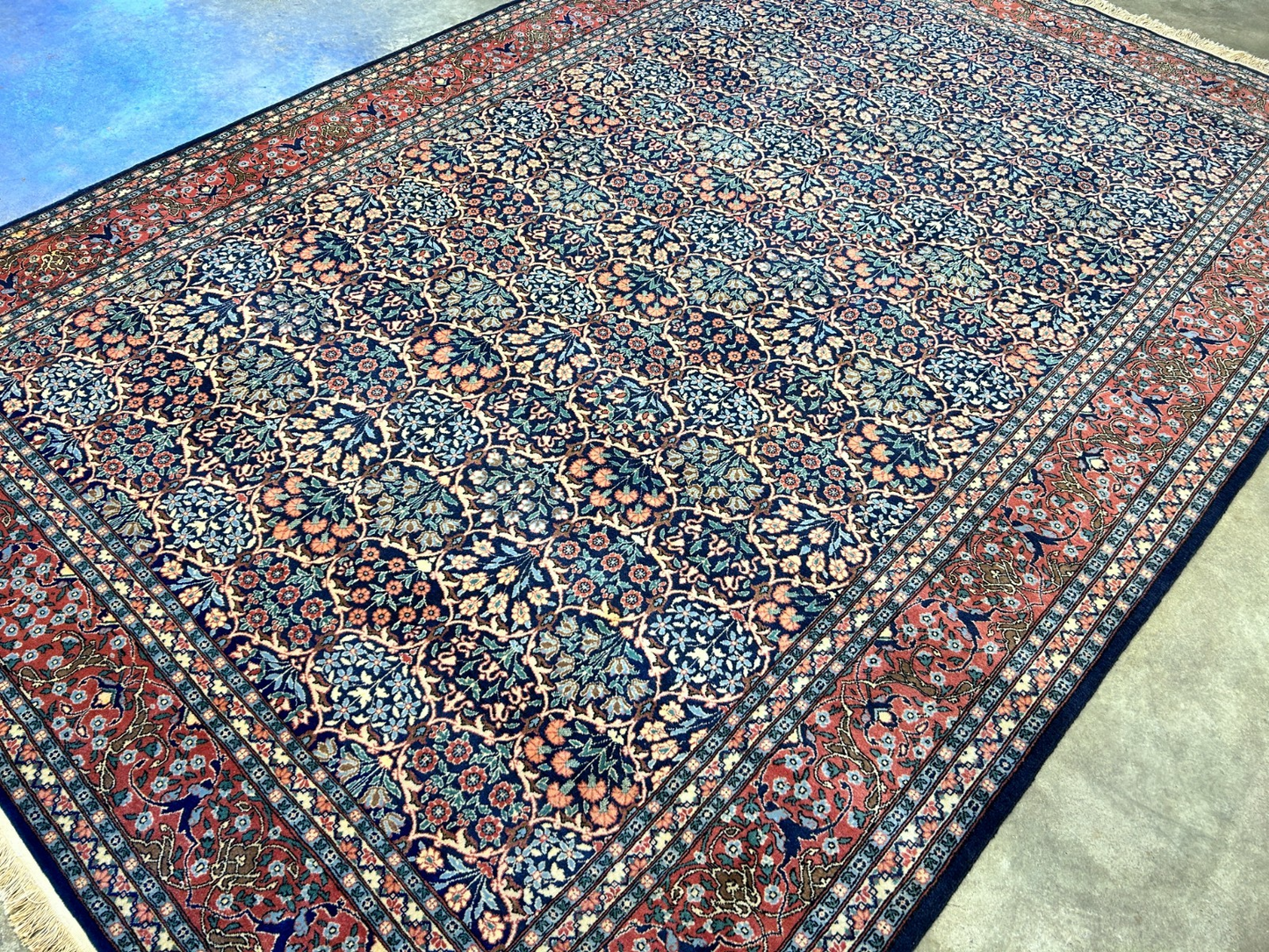 6'8"x9'9" Hand-Knotted 100% Wool Pile Hereke Carpet - Area Rug
