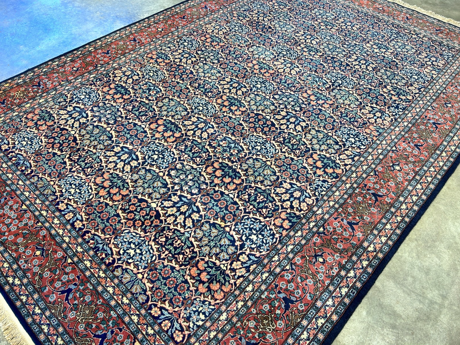 6'8"x9'9" Hand-Knotted 100% Wool Pile Hereke Carpet - Area Rug