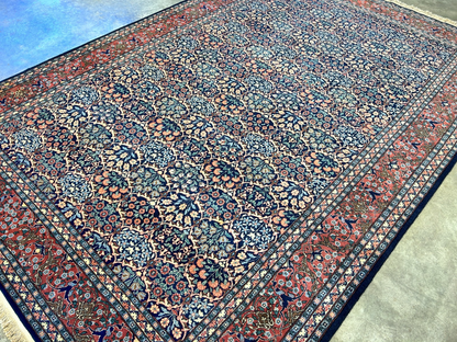 6'8"x9'9" Hand-Knotted 100% Wool Pile Hereke Carpet - Area Rug