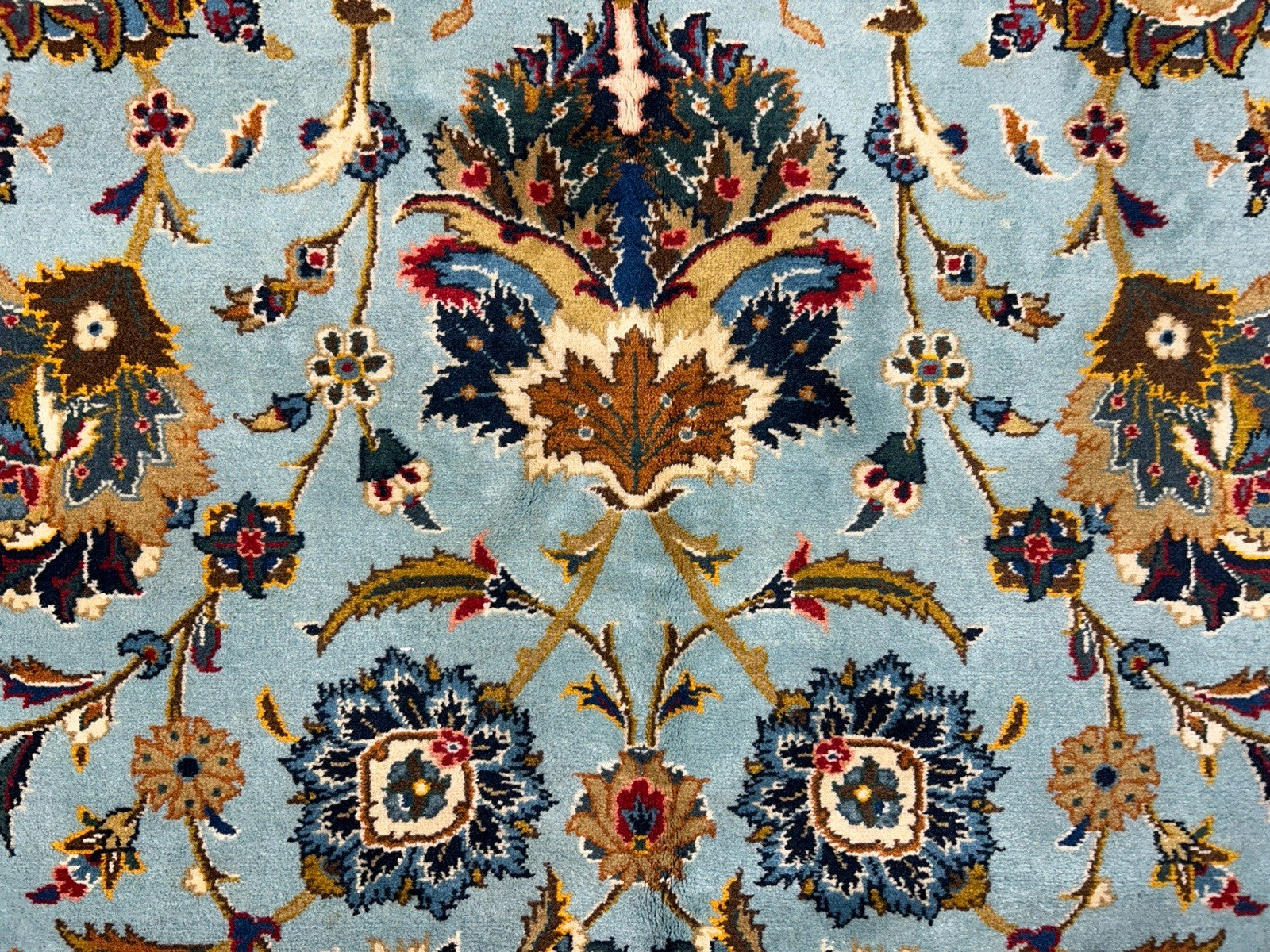 10’8”x14’2” Very Fine Hand-Knotted 100% Wool Pile Kashane Area Rug - Signed