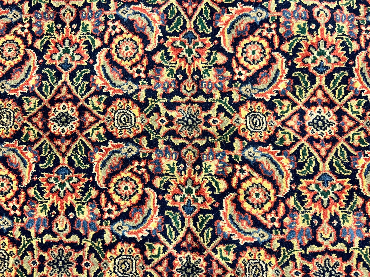 9'x12' Fine Hand-Knotted 100% Wool Pile Herati Design Carpet - Area Rug