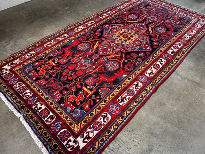 5'0" x 9'5'' Hand-Knotted 100% Lamb Wool Pile Nahavande Area Rug