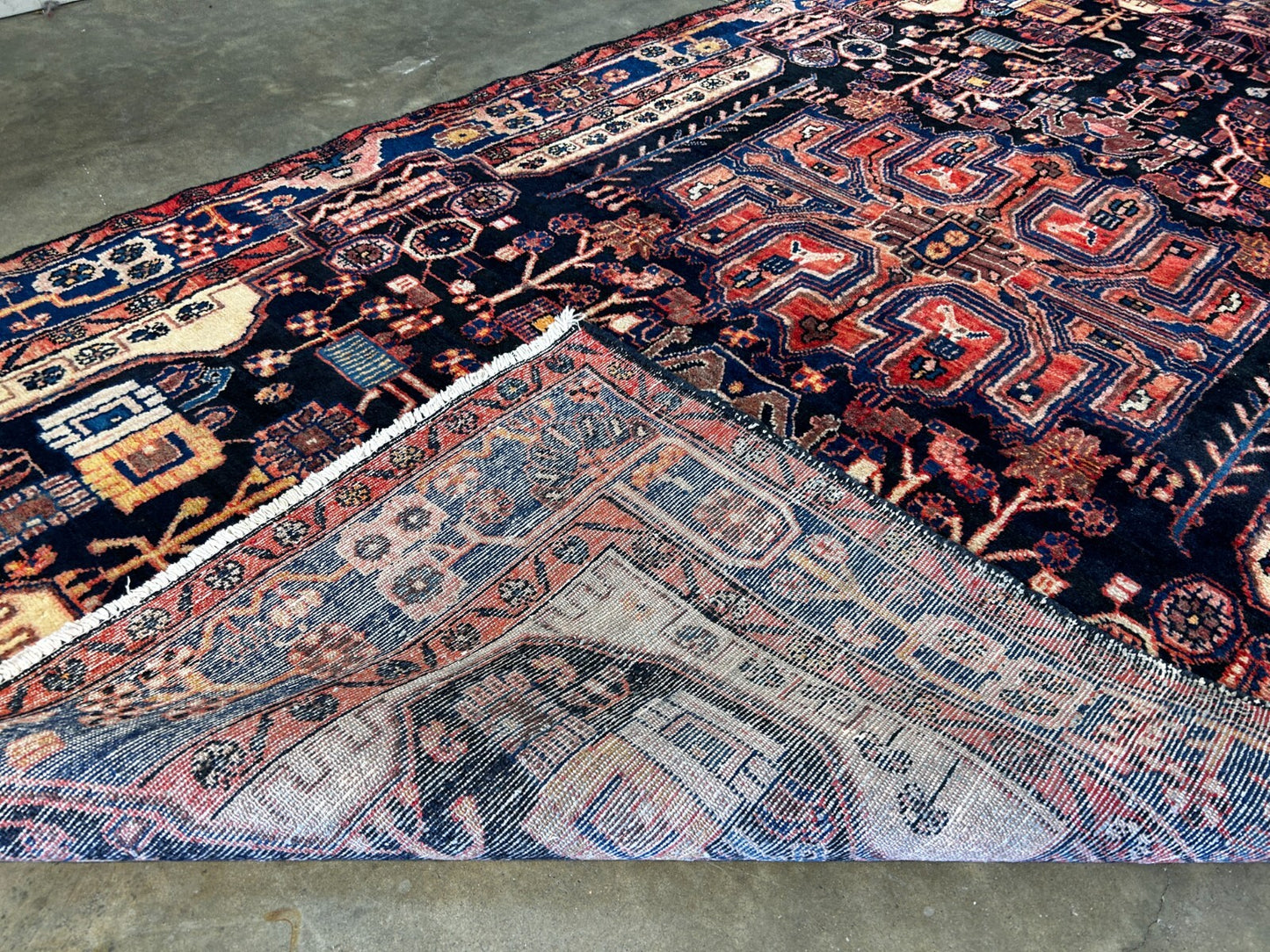 5'4" x 9'8'' Hand-Knotted 100% Lamb Wool Pile Nahavande Area Rug - Carpet