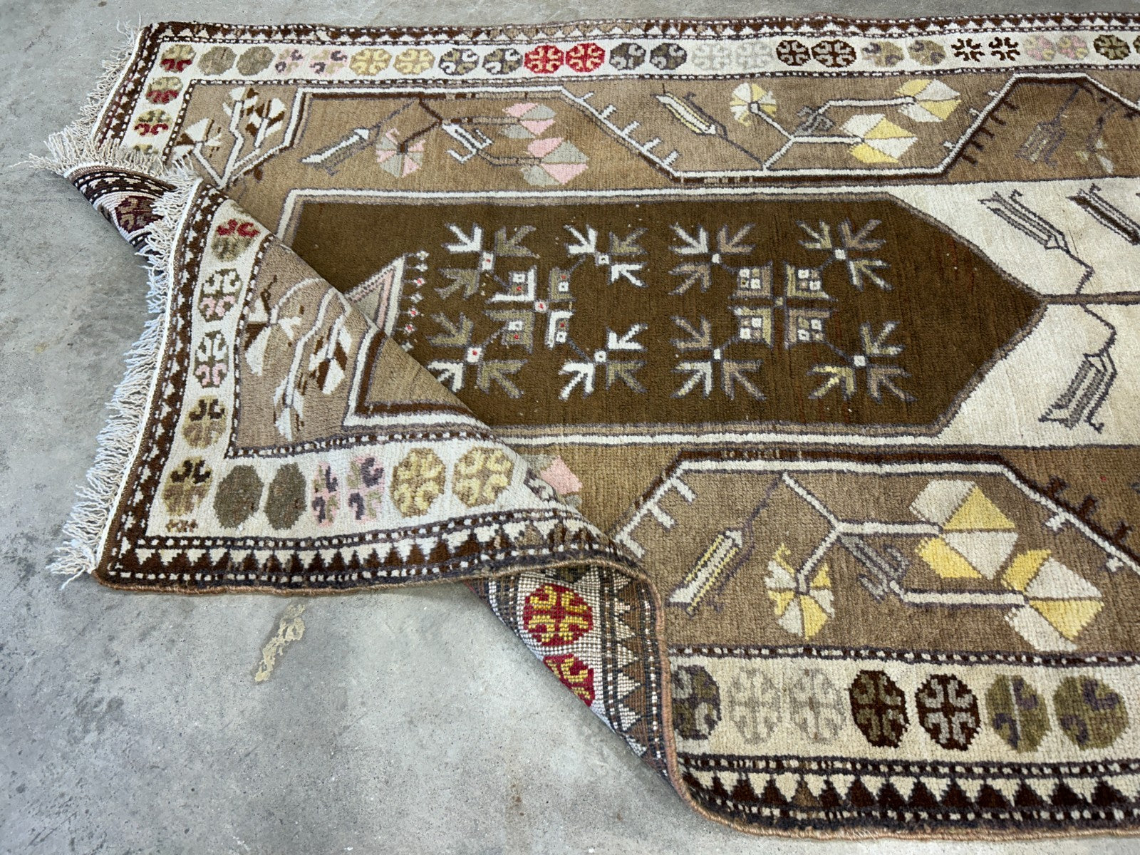 3'5"x5'3" Hand-Knotted 100% Wool Pile Kazak Area Rug - Carpet