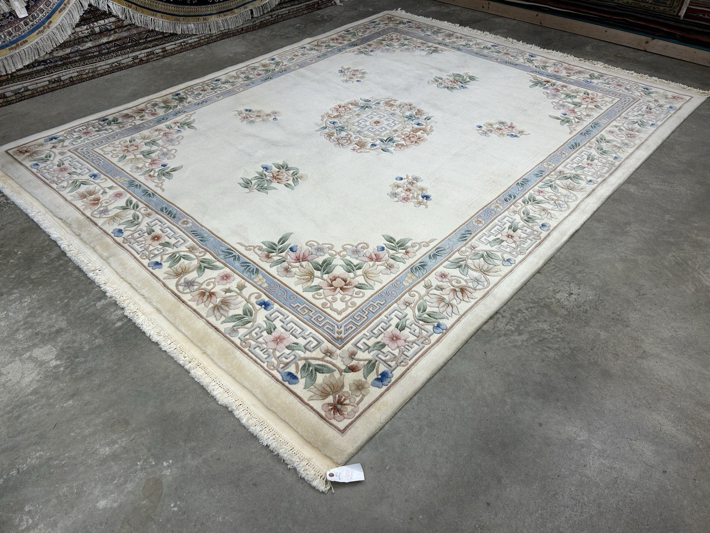 7’10”x10’1” Hand-Knotted 100% Wool Pile Oriental Area Rug - Carpet