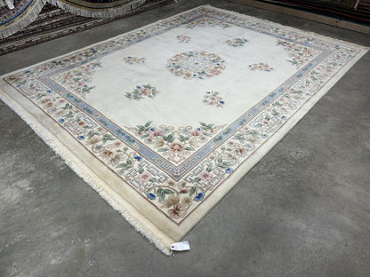 7’10”x10’1” Hand-Knotted 100% Wool Pile Oriental Area Rug - Carpet