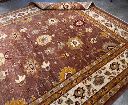 8'6"x11'11" Hand-Knotted 100% Wool Pile Pakistani Area Rug