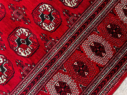 7'6" x 11'5'' Hand-Knotted 100% Wool Pile Turkamane Area Rug - Carpet