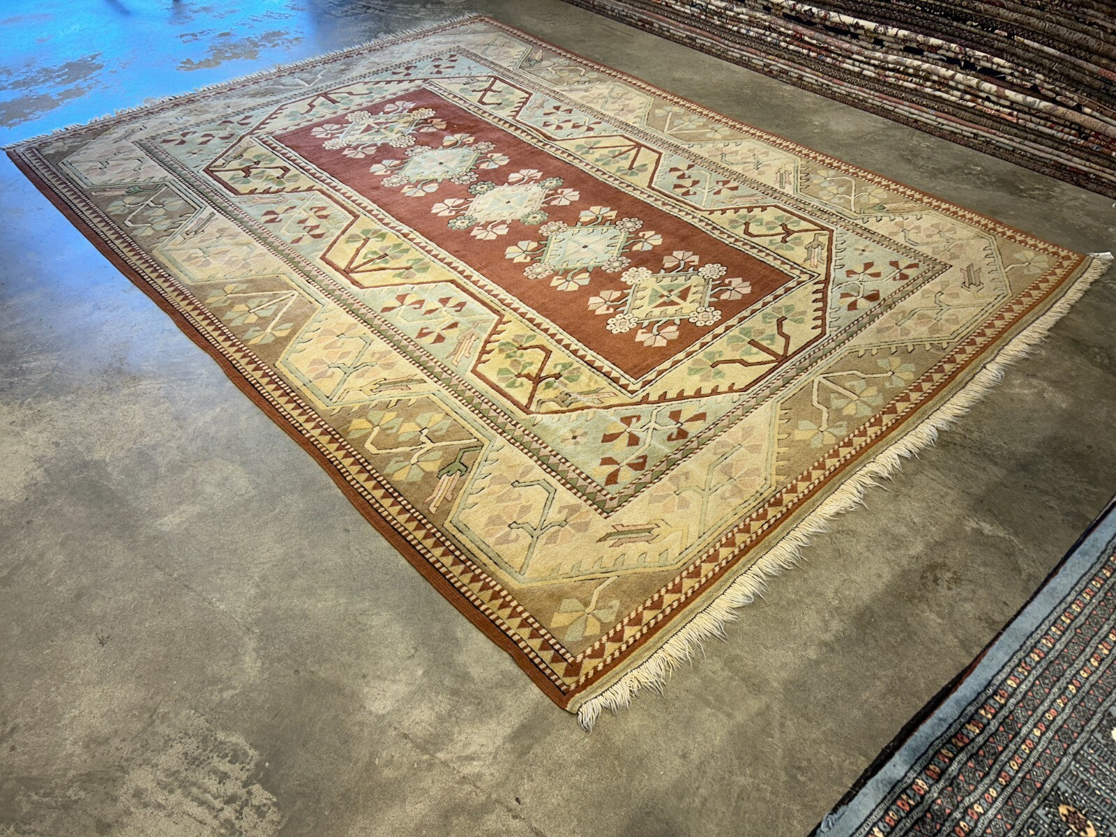8'10"x11'8" Hand-Knotted 100%  Wool Pile Kazak Rug