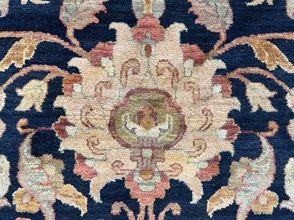 9' x 12' Hand-Knotted 100% Wool Carpet - Indian Agra Area Rug