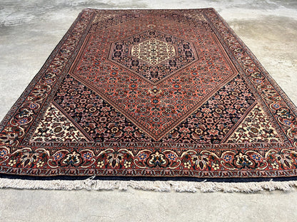 3'8"x5'6" Hand-Knotted 100% Wool Bidjare Carpet - Area Rug