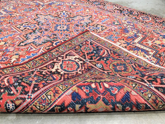 4'8" x 6'5" Hand-Knotted 100% Wool Pile Herize Area Rug - Area Carpet