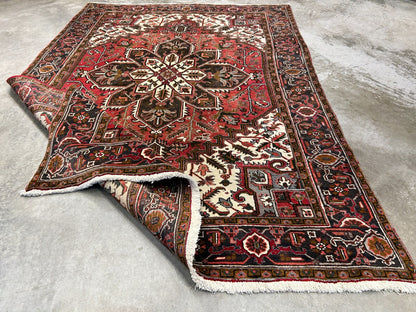 6'7"x9'5" Hand-Knotted 100% Wool Herize Carpet - Area Rug