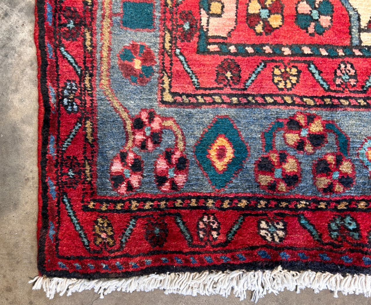 4'11" x 11'4'' Hand-Knotted 100% Lamb Wool Pile Nahavande Area Rug - Carpet