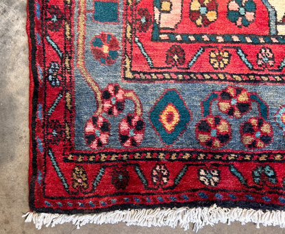 4'11" x 11'4'' Hand-Knotted 100% Lamb Wool Pile Nahavande Area Rug - Carpet
