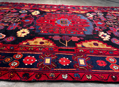 5'4" x 9'9" Hand-Knotted 100% Lamb Wool Pile Nahavande Area Rug