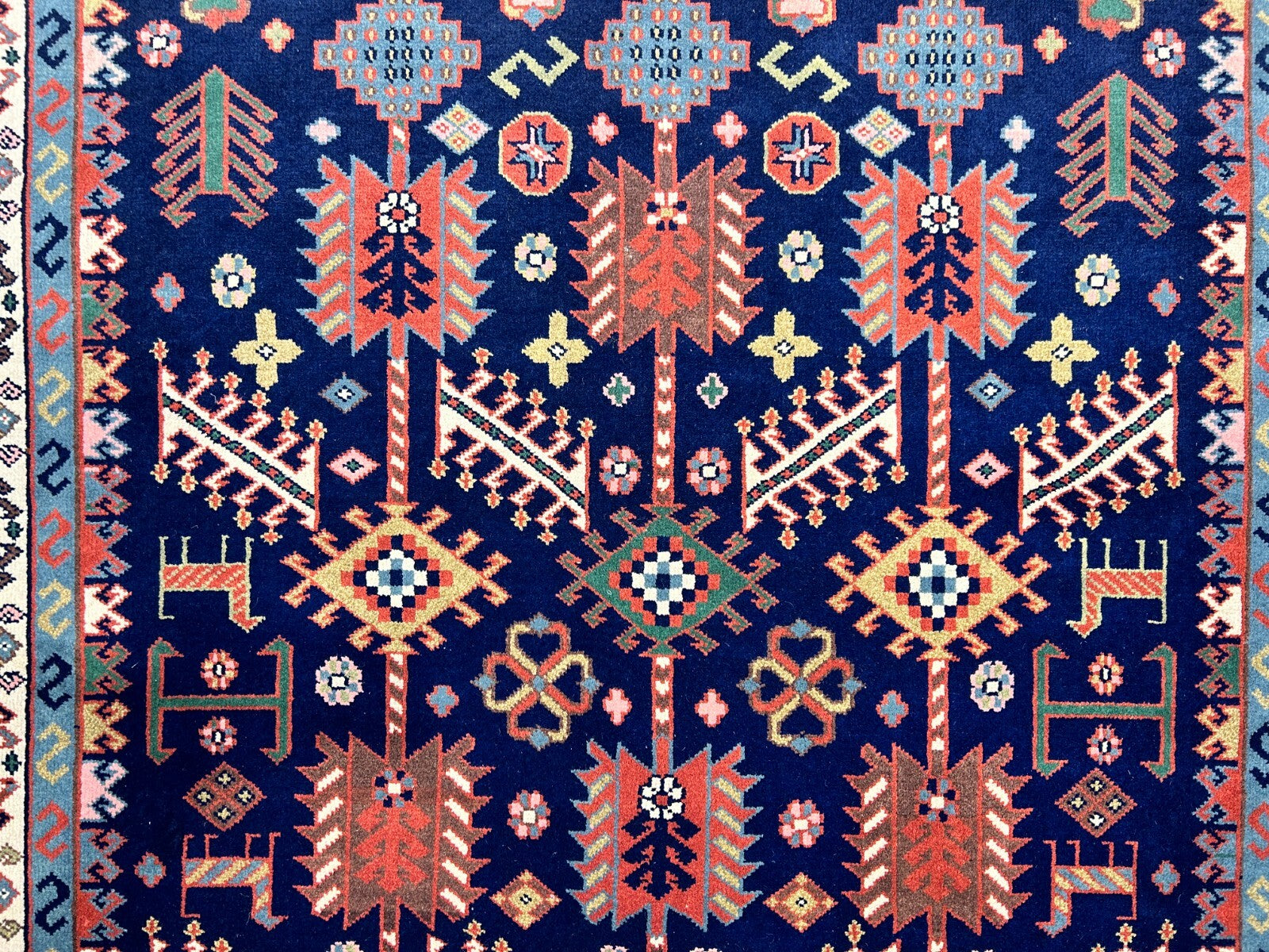 5'10"x8'9" Hand-Knotted 100% Wool Carpet - Kazak Area Rug