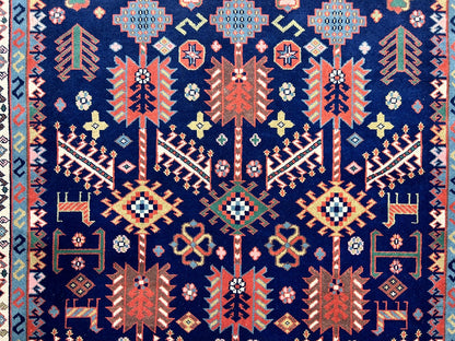 5'10"x8'9" Hand-Knotted 100% Wool Carpet - Kazak Area Rug