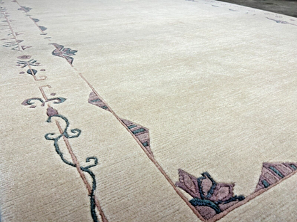 6'7"x9'10" Hand-Knotted 100% Wool Pile Indo-Nepali Carpet - Area Rug