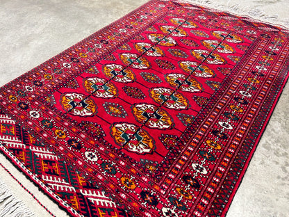 2'8"x3'10" Hand-Knotted 100% Wool Pile Bokhara Rug