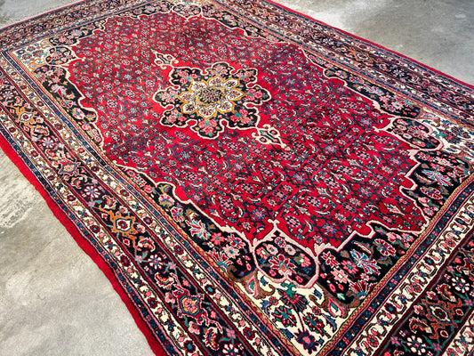 6'7"x10'6" Hand-Knotted 100% Wool Pile Bidjare Carpet - Area Rug