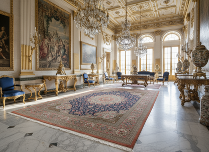 9'11"x13'6" Exquisite Signed Hand-Knotted 100% Silk Qume Rug