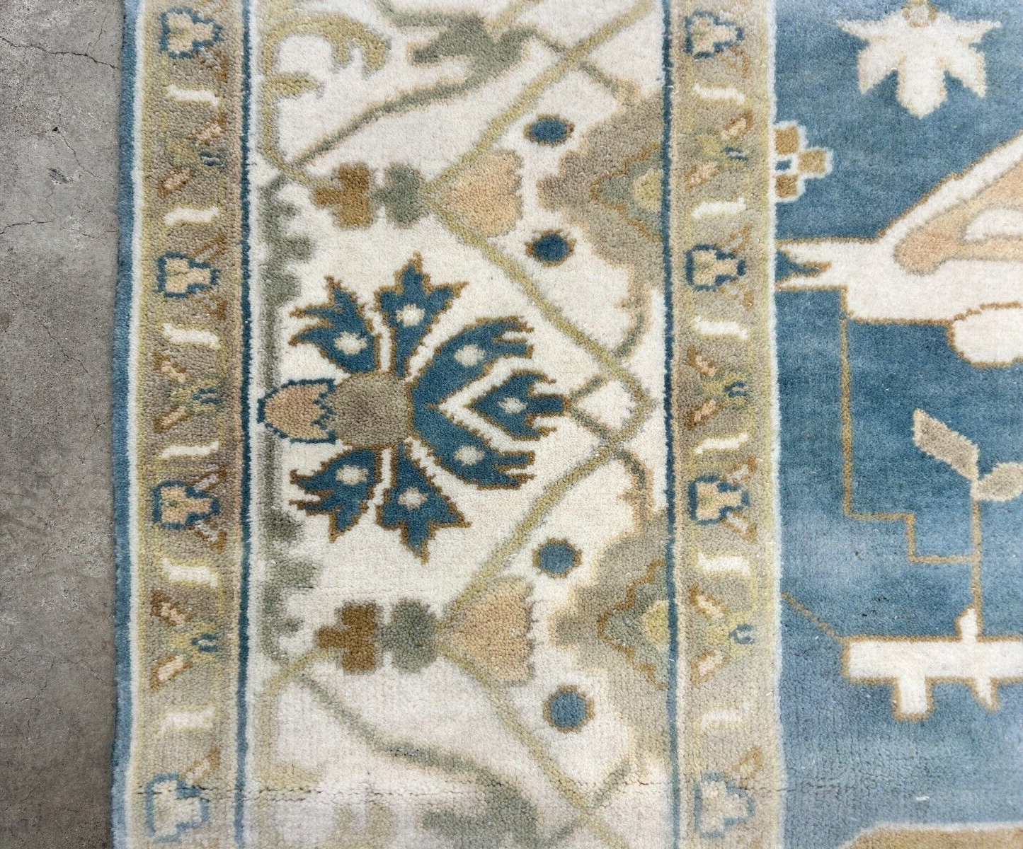 7'10" x 10'0" Hand-Knotted 100% Wool Carpet - Indian Oushak Area Rug