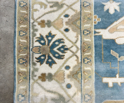 7'10" x 10'0" Hand-Knotted 100% Wool Carpet - Indian Oushak Area Rug