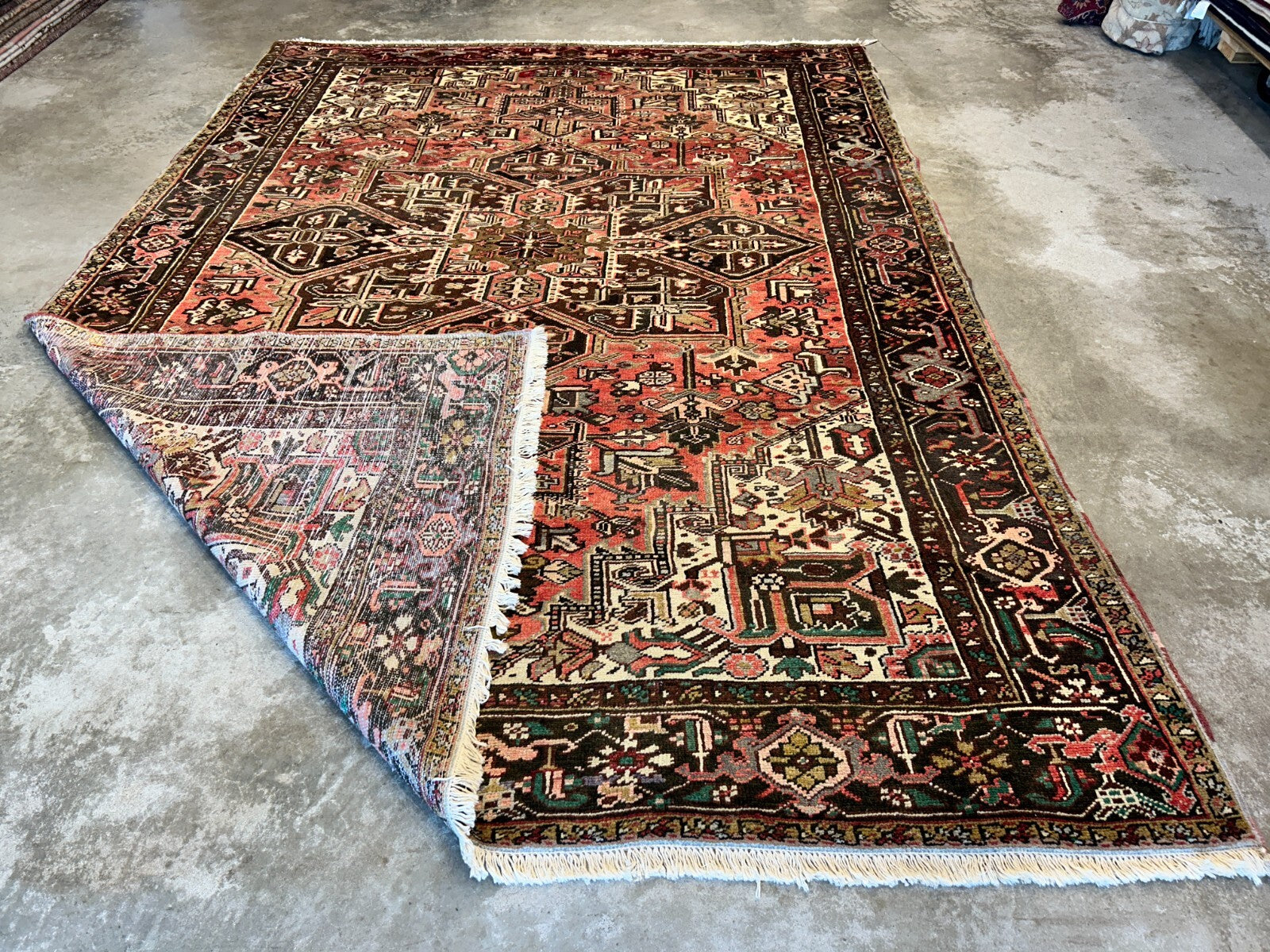 8'5"x11'10" Hand-Knotted 100% Wool Pile Herize Rug