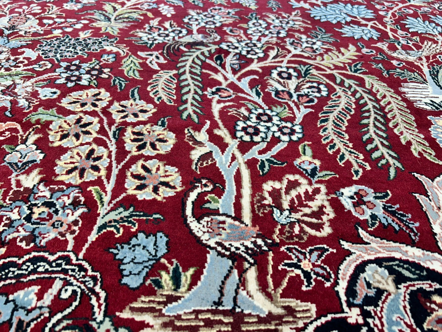 9'1"x12'4" Hand-Knotted 100% Wool Pile Oriental Rug