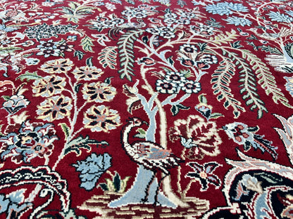 9'1"x12'4" Hand-Knotted 100% Wool Pile Oriental Rug