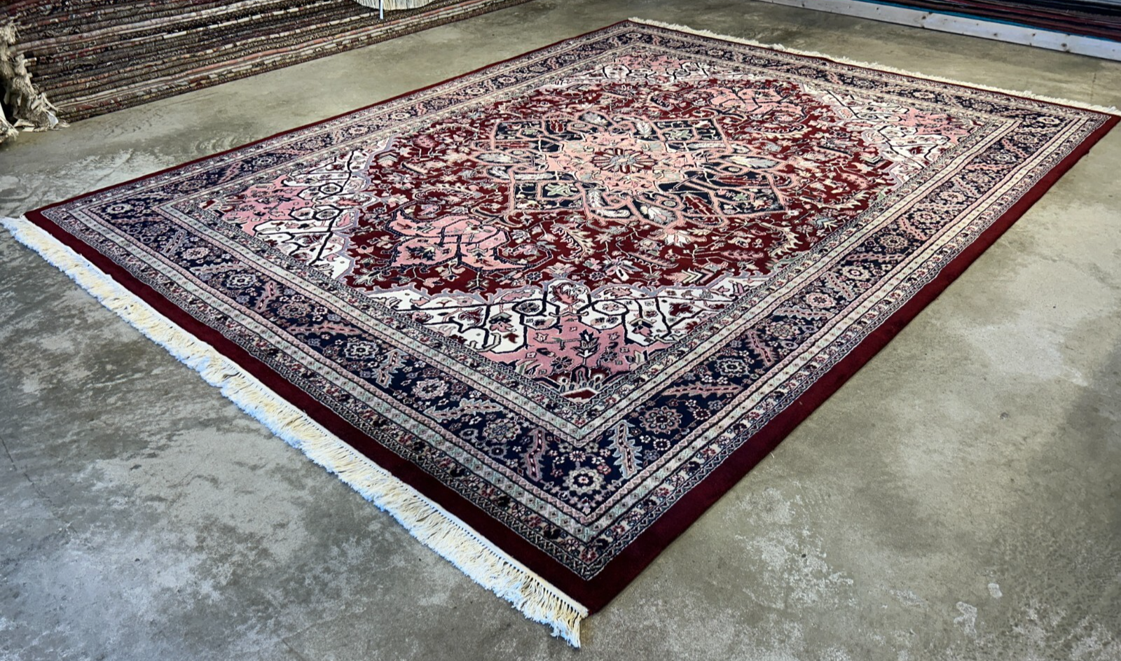 9'x11'9" Hand-Knotted 100% Wool Pile Herize Rug