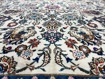 10'5"x13'8" Hand-Knotted 100% Wool Pile All-over Kashane Rug
