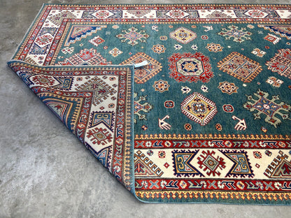 7'x10' Hand-Knotted 100% Wool Carpet - Fine Kazak Area Rug