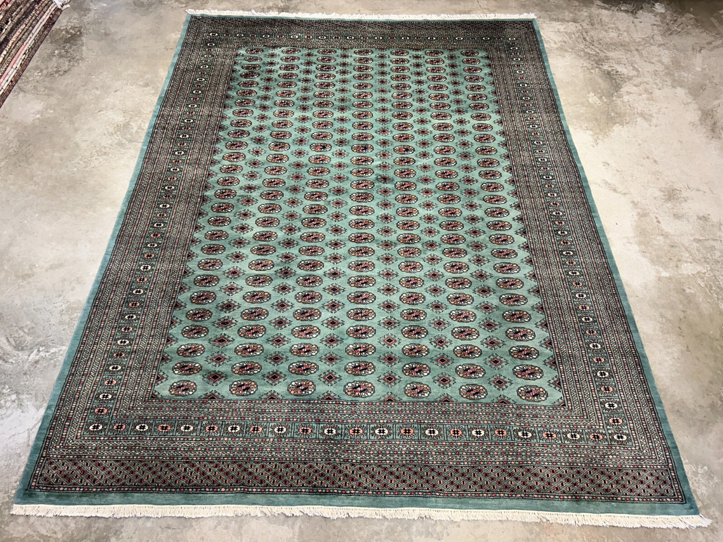 9'2"x12'2" Hand-Knotted 100% Wool Pile Bokhara Design Carpet - Area Rug