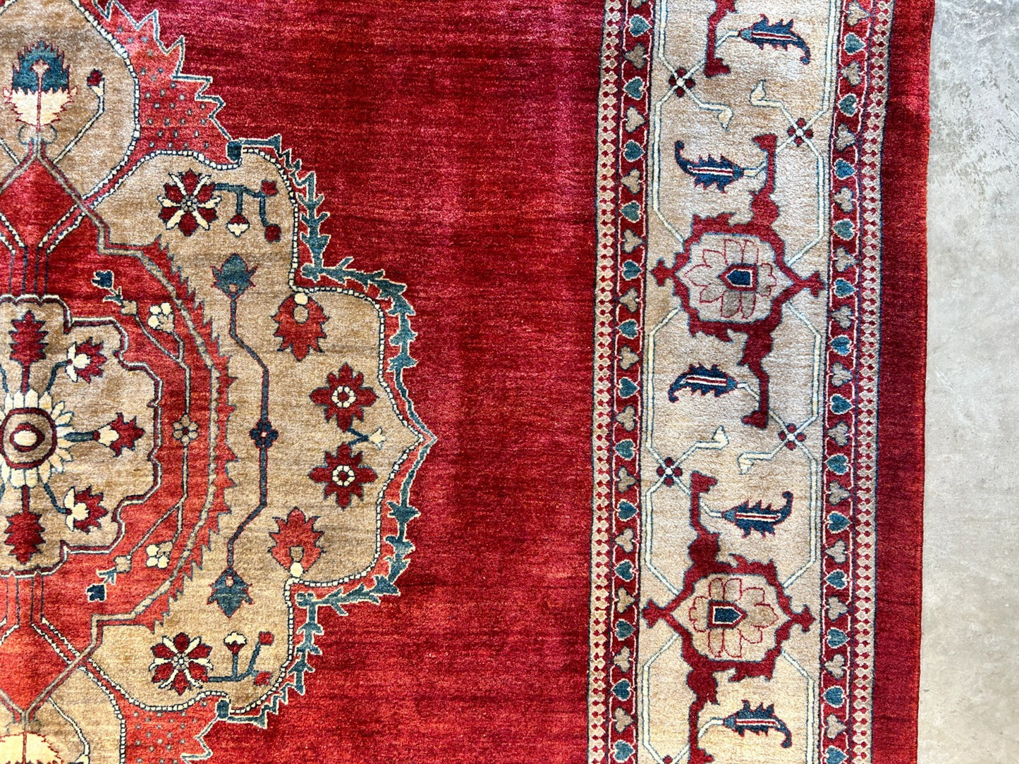 8'10"x11'8" Hand-Knotted 100% Wool Pile Tabrize Rug