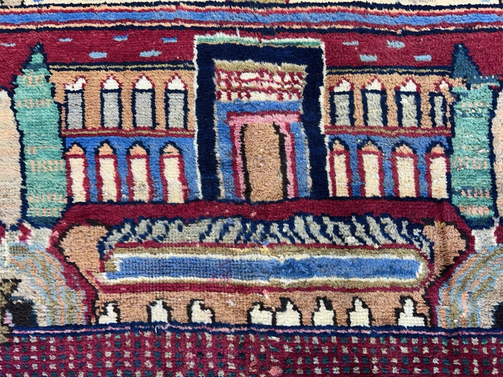 8’2”x11’2” Antique Hand-Knotted 100% Wool Pile Tabrize Area Rug - Carpet