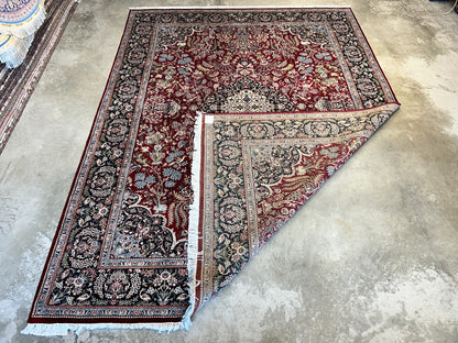 9'1"x12'4" Hand-Knotted 100% Wool Pile Oriental Rug