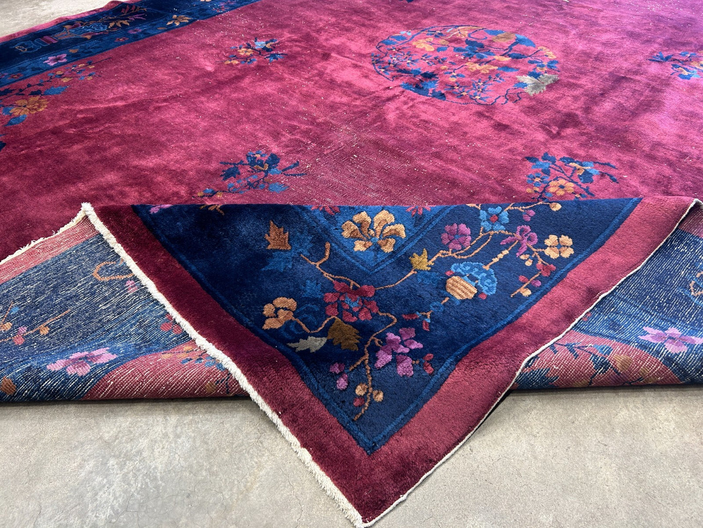 9'x12' Collector Antique Hand-Knotted 100% Wool Pile Art Deco Nichols Rug