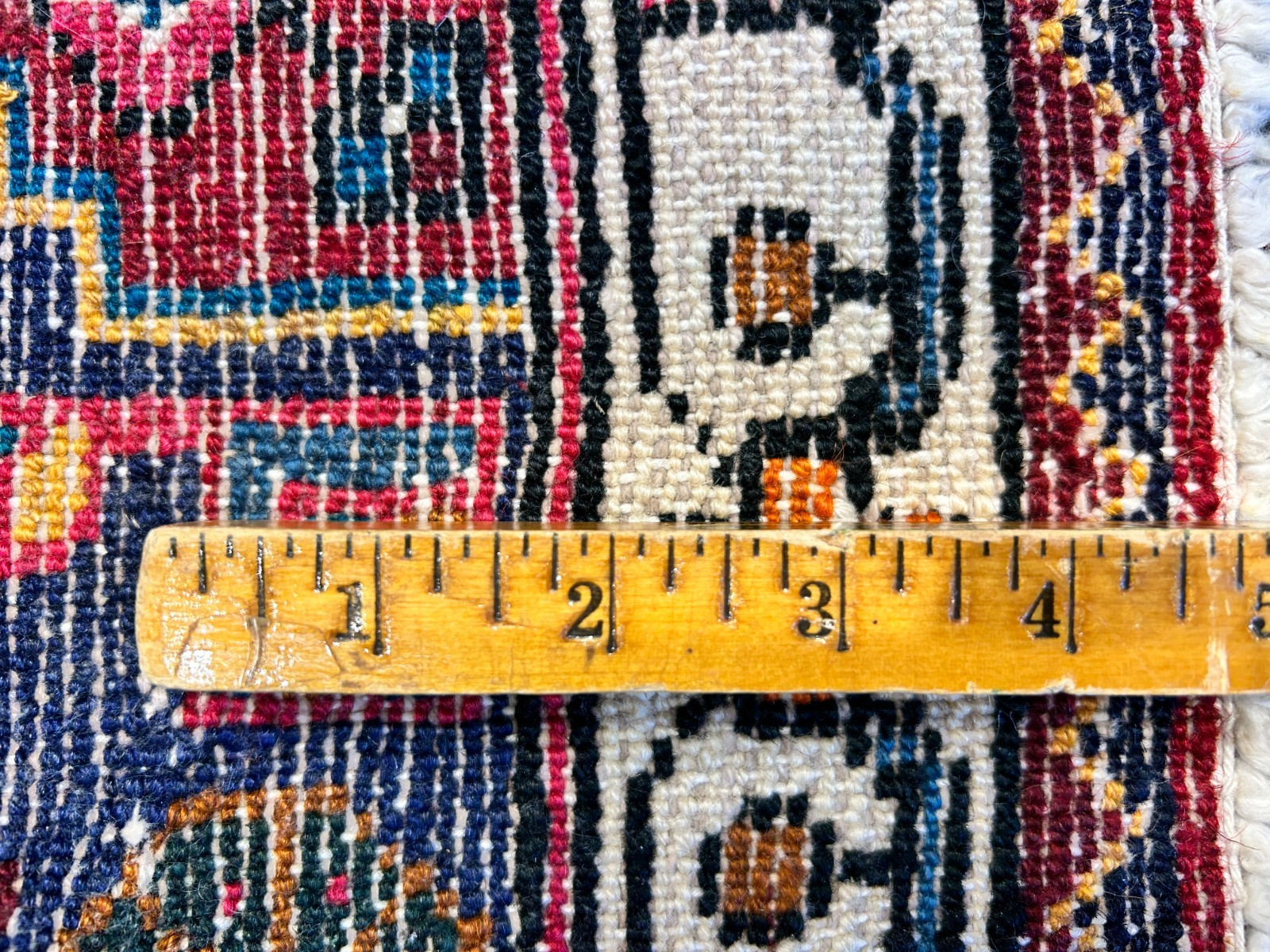 2'10"x4'2" Hand-Knotted 100% Wool Pile Hamadane Rug