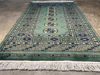 2'8"x4'1" Hand-Knotted 100% Wool Pile Bokhara Rug