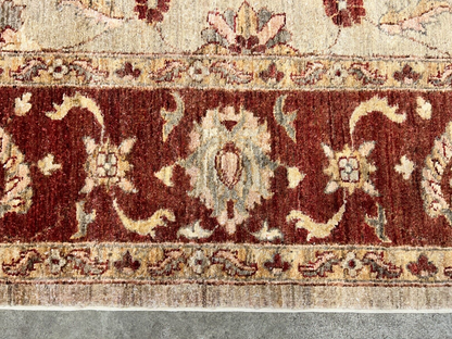 9'x12' Hand-Knotted 100% Wool Pile Indo-Agra Carpet - Area Rug