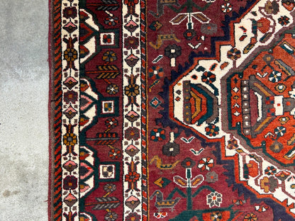 6'5"x9'9" Hand-Knotted 100% Wool Pile Bakhtiarie Carpet - Area Rug