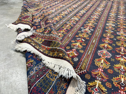 6'5"x8'9" Hand-Knotted 100% Wool Pile Balouchi Carpet - Area Rug