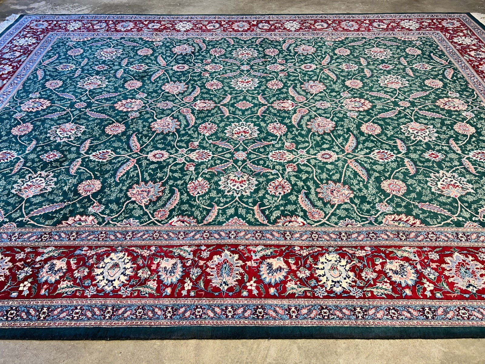 9'2"x12'8" Hand-Knotted 100% Wool Pile Oriental Rug