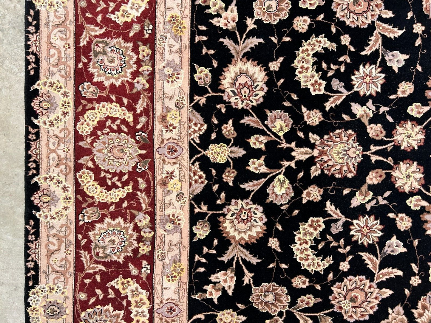 8'6"x11'6" Hand-Knotted Wool & Silk Pile Sinopersian Carpet - Area Rug