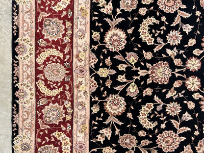 8'6"x11'6" Hand-Knotted Wool & Silk Pile Sinopersian Carpet - Area Rug